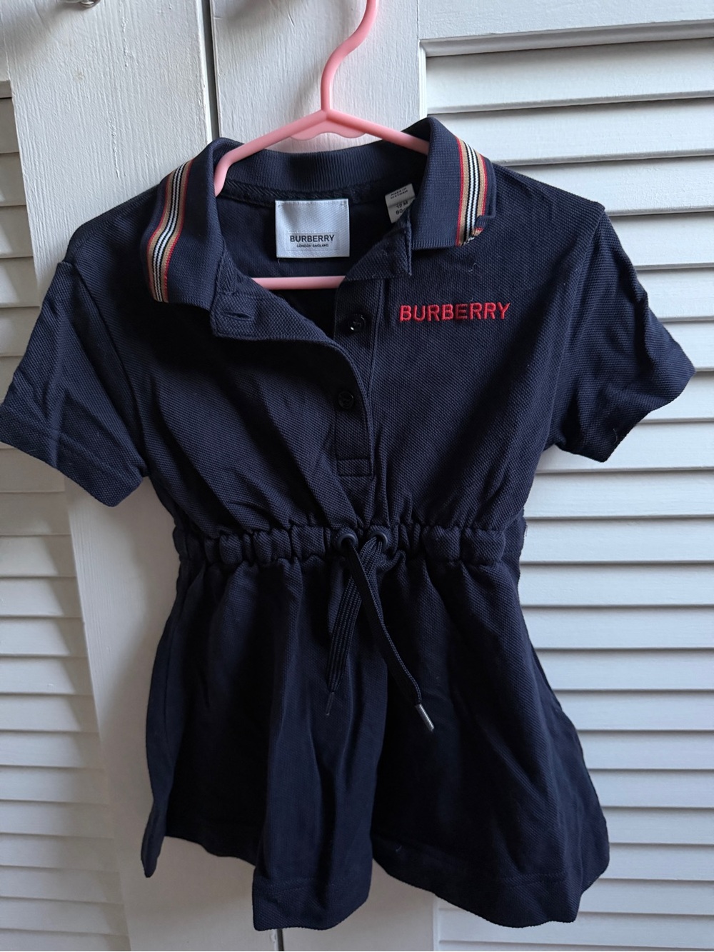 Burberry baby navy polo dress